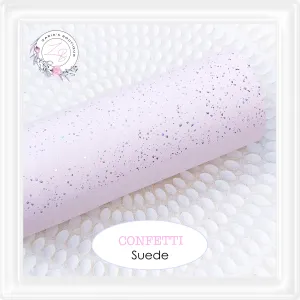 ⋅ Baby Pink Confetti ⋅ Premium Suede Faux Leather ⋅