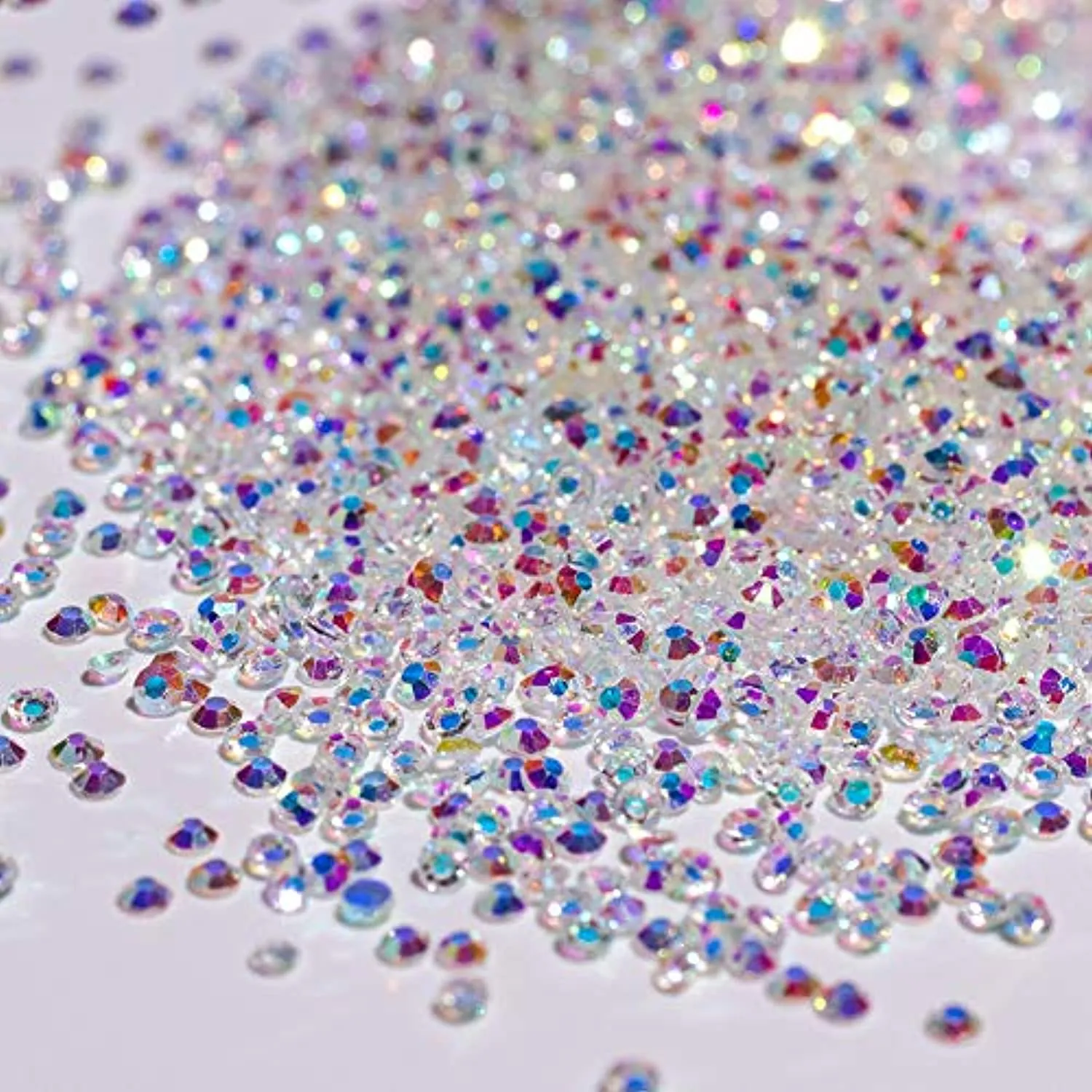 10000PCS Rhinestones Iridescent Crystals Long Lasting AB Shine Like Swarovski for Nail Art Phone DIY Crafts& Nail Beauty Makeup Decoration