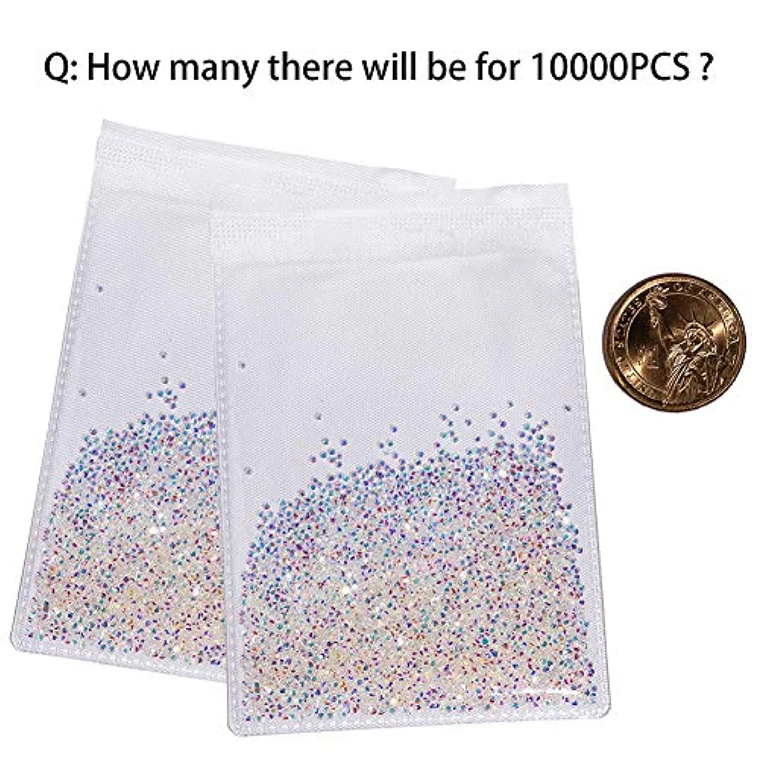 10000PCS Rhinestones Iridescent Crystals Long Lasting AB Shine Like Swarovski for Nail Art Phone DIY Crafts& Nail Beauty Makeup Decoration
