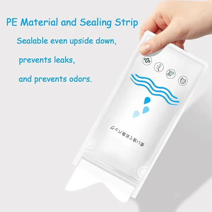 12/20 Pack Disposable Urinal Bags,750ML Portable Travel Pee Bags Camping Pee Bags Emergency Unisex Urine Bags for Hiking, Traffic Jams, Pregnant, Patient, Kids