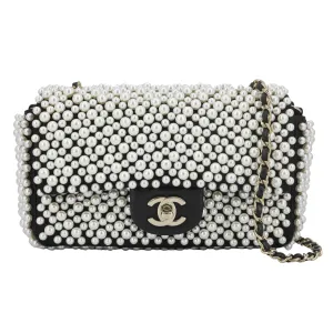 19S Mini Pearl Flap Bag