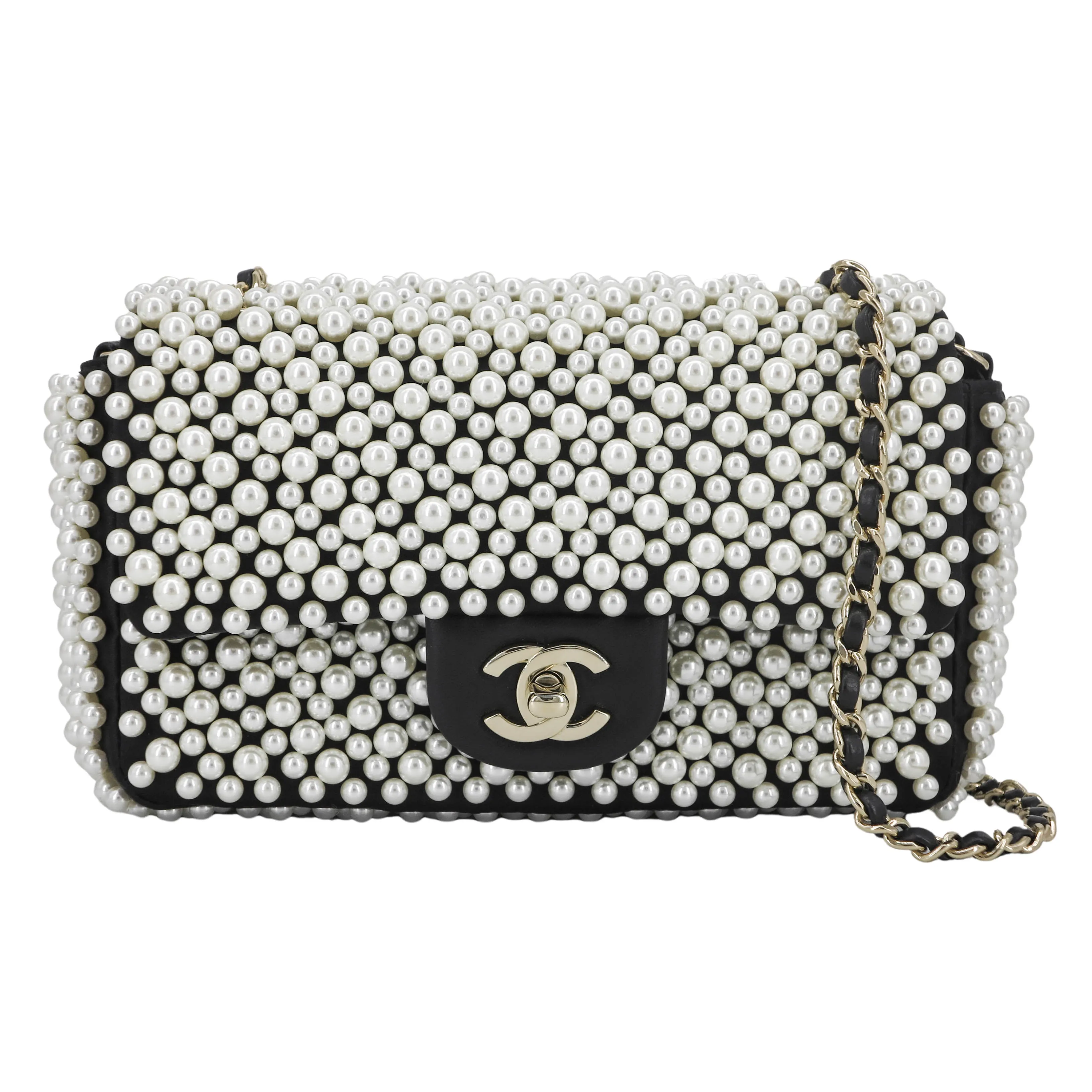 19S Mini Pearl Flap Bag