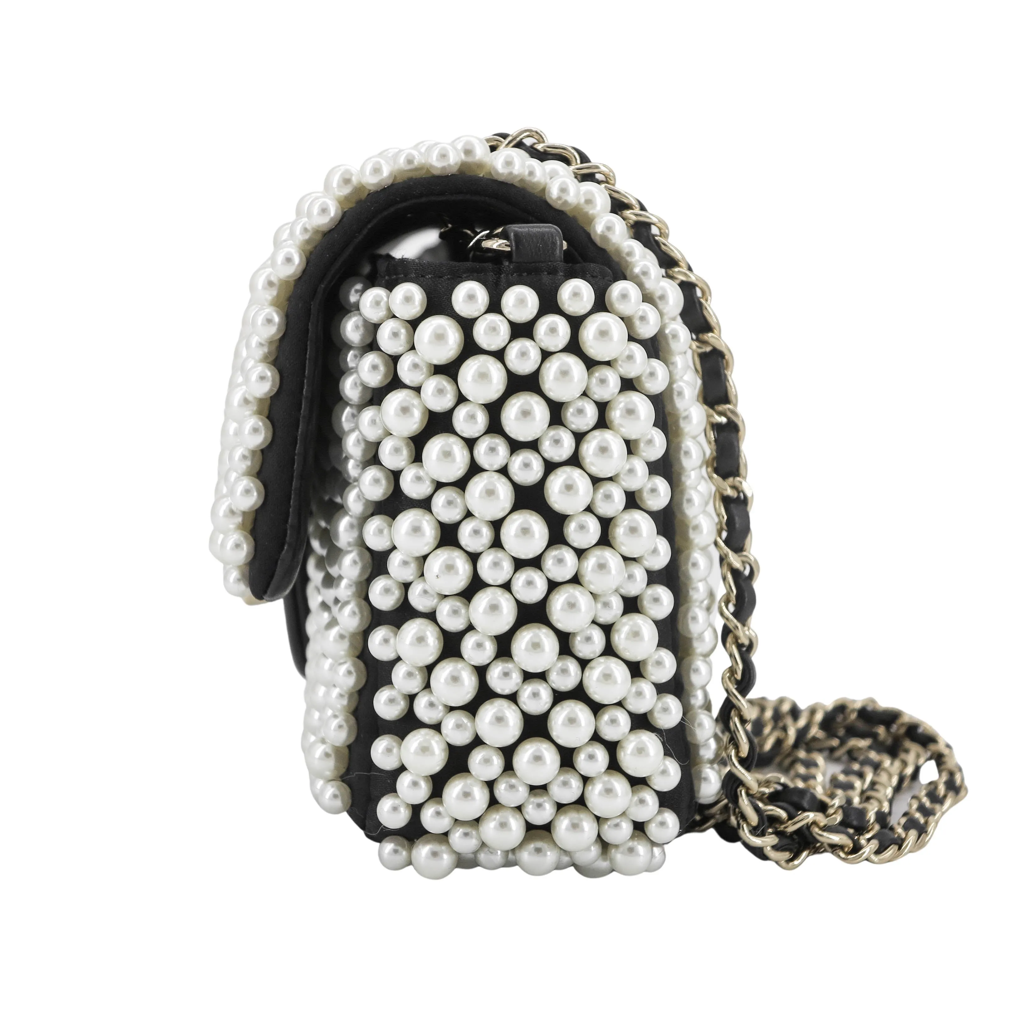19S Mini Pearl Flap Bag
