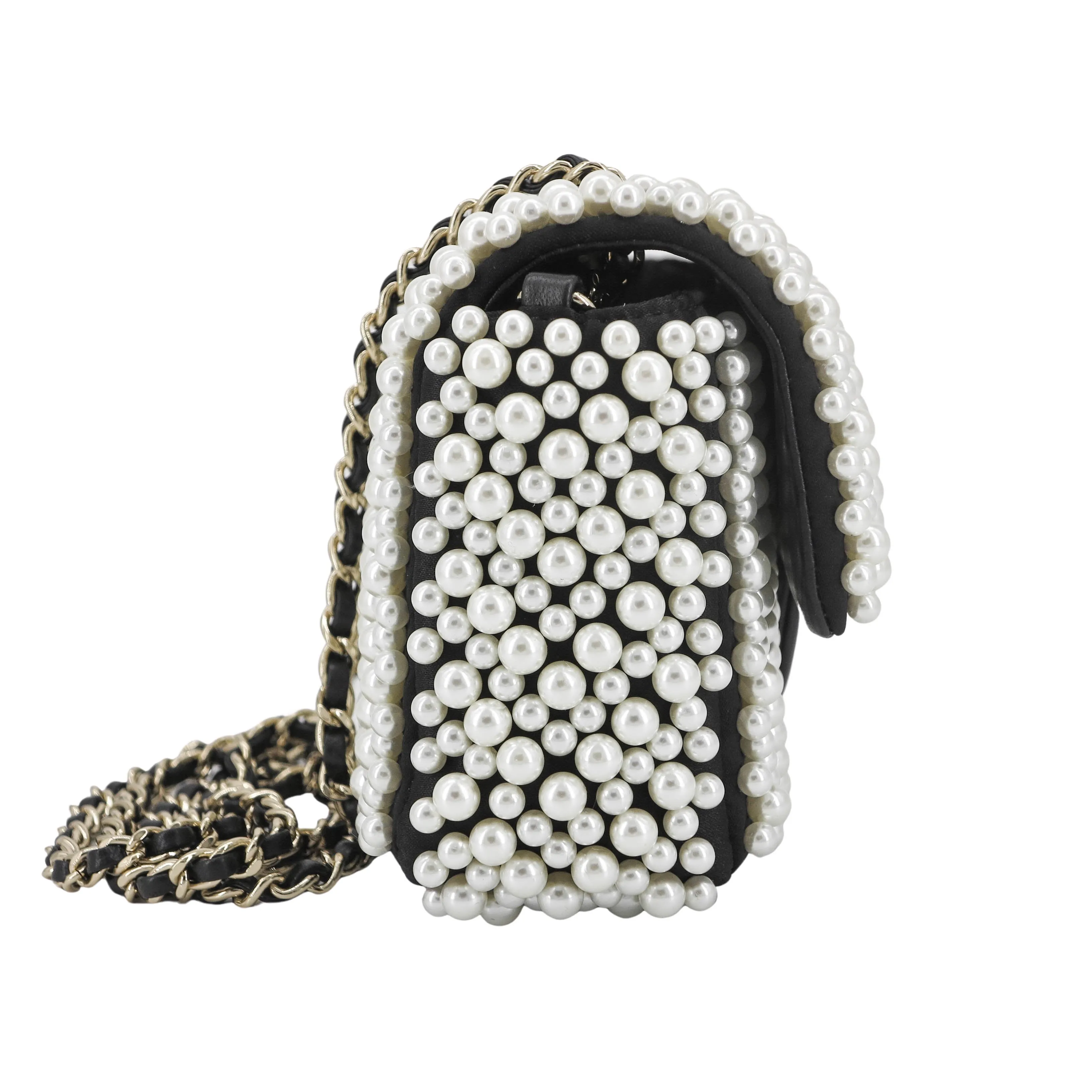 19S Mini Pearl Flap Bag