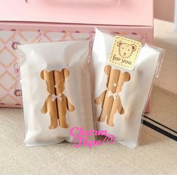 20/50/100 Bear Cello Bags // Poly Bags // Self Sealing bags // Wedding Favor Bags // Party Bag CB14 7.5*10 cm