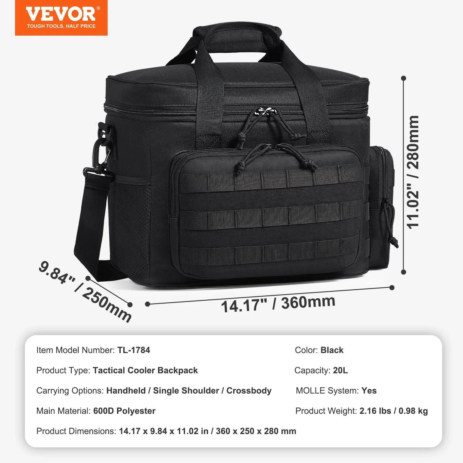 20L Insulated Multi-Purpose Cooler Bag