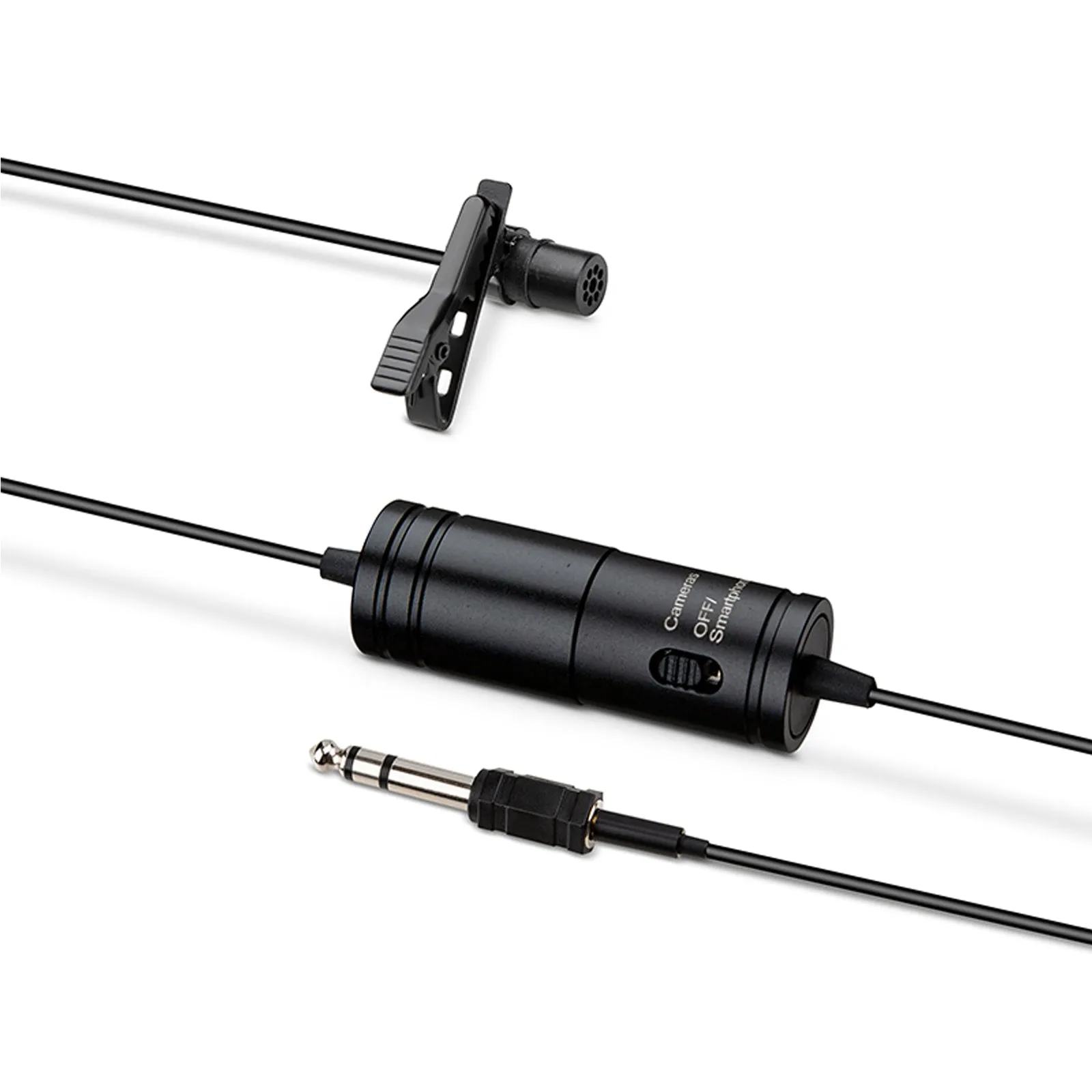 3.5mm TRRS/TRS Universal Lavaliere Microphone for Smartphone App & DSLR Video Camera
