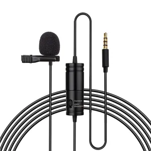3.5mm TRRS/TRS Universal Lavaliere Microphone for Smartphone App & DSLR Video Camera