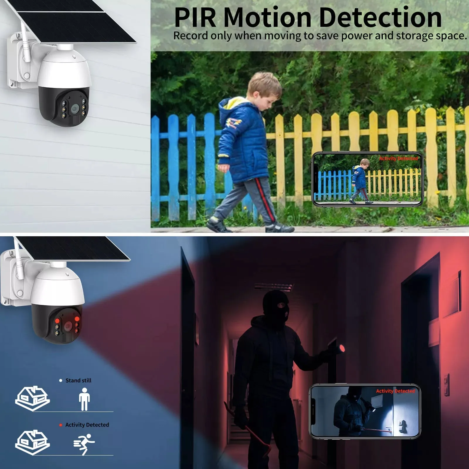 4G LTE 24 Hour / 365 Days Solar Power PTZ Security Camera Full HD 1080p Video Recorder