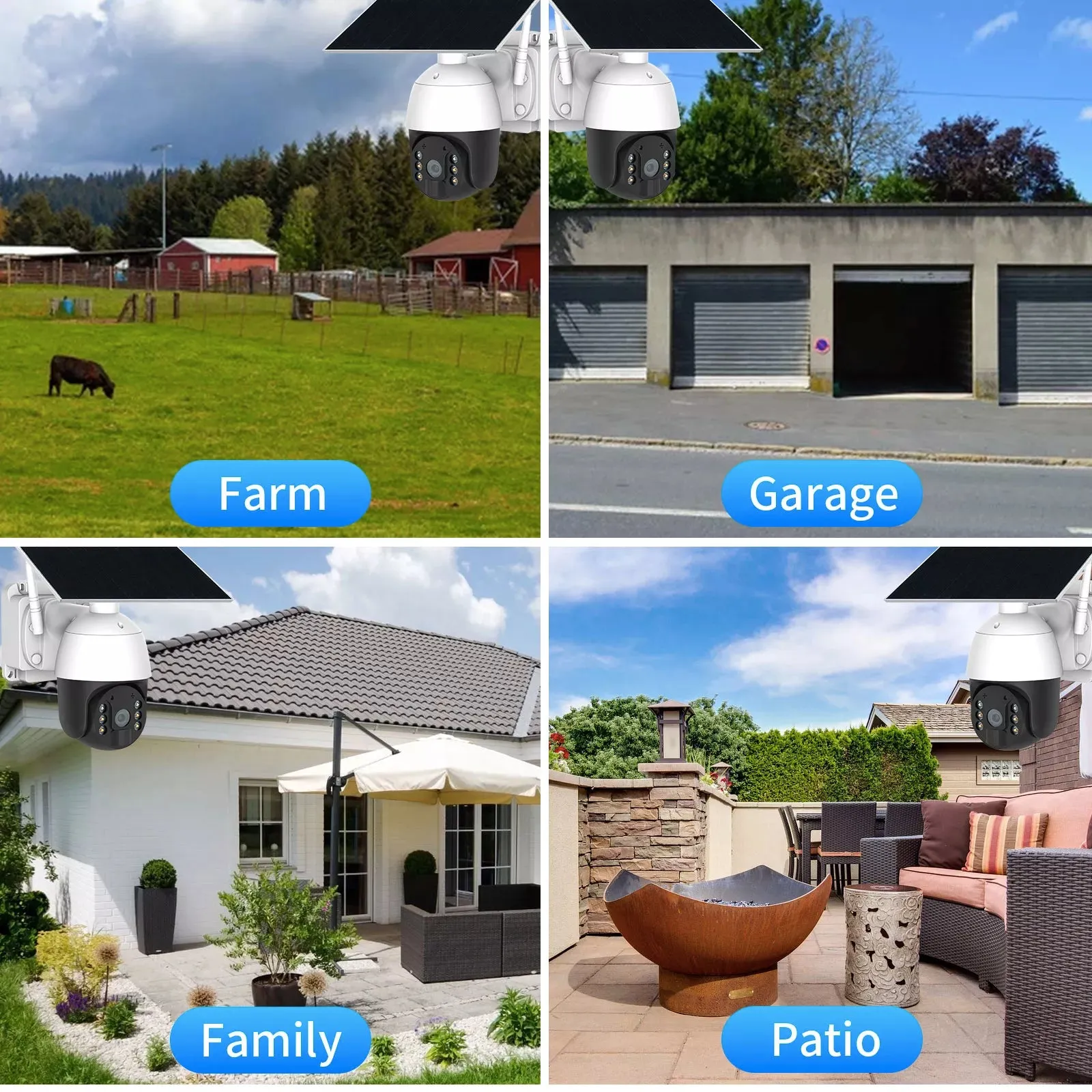 4G LTE 24 Hour / 365 Days Solar Power PTZ Security Camera Full HD 1080p Video Recorder