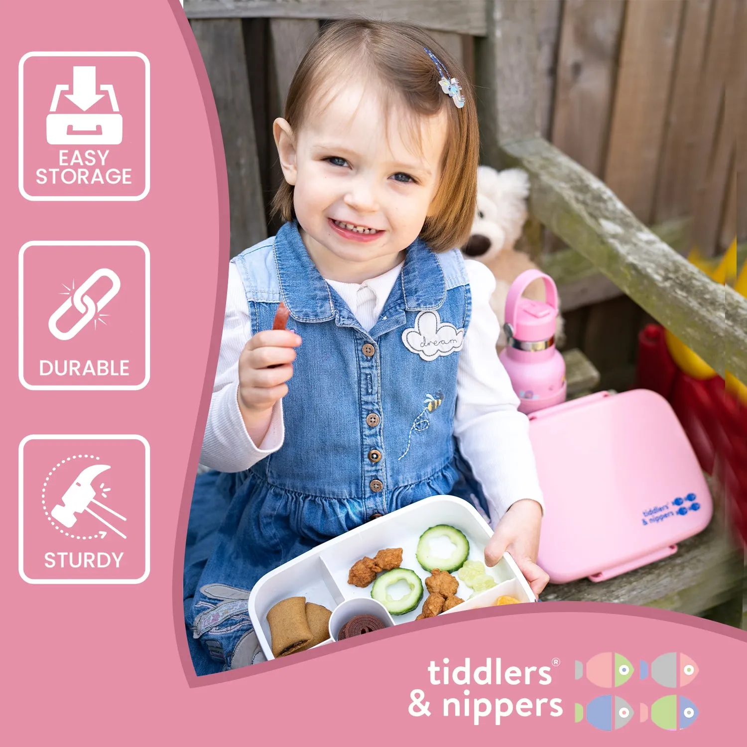 5 Compartment Lunch / Bento Box for Kids & Adults! | Includes Cutlery - Fork & Spoon | Leak-Proof & BPA-Free | Microwave, Freezer & Dishwasher Safe