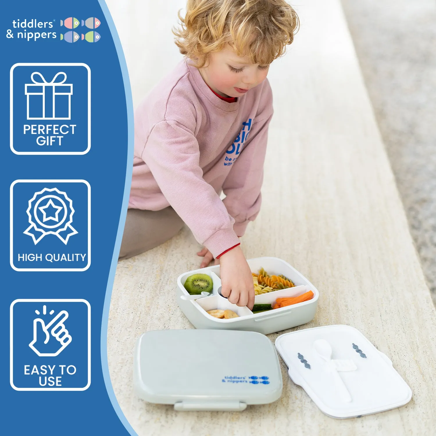 5 Compartment Lunch / Bento Box for Kids & Adults! | Includes Cutlery - Fork & Spoon | Leak-Proof & BPA-Free | Microwave, Freezer & Dishwasher Safe
