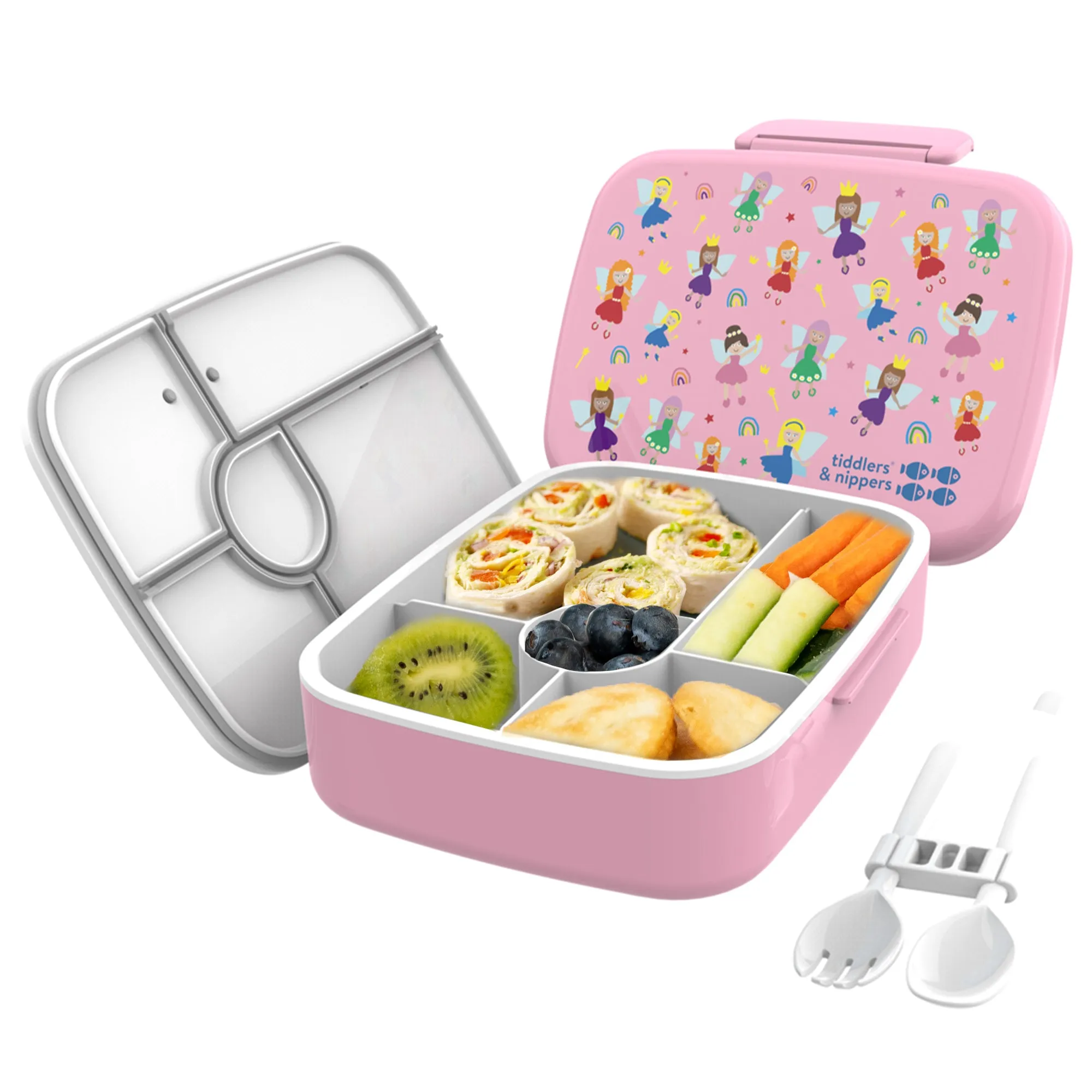 5 Compartment Lunch / Bento Box for Kids & Adults! | Includes Cutlery - Fork & Spoon | Leak-Proof & BPA-Free | Microwave, Freezer & Dishwasher Safe