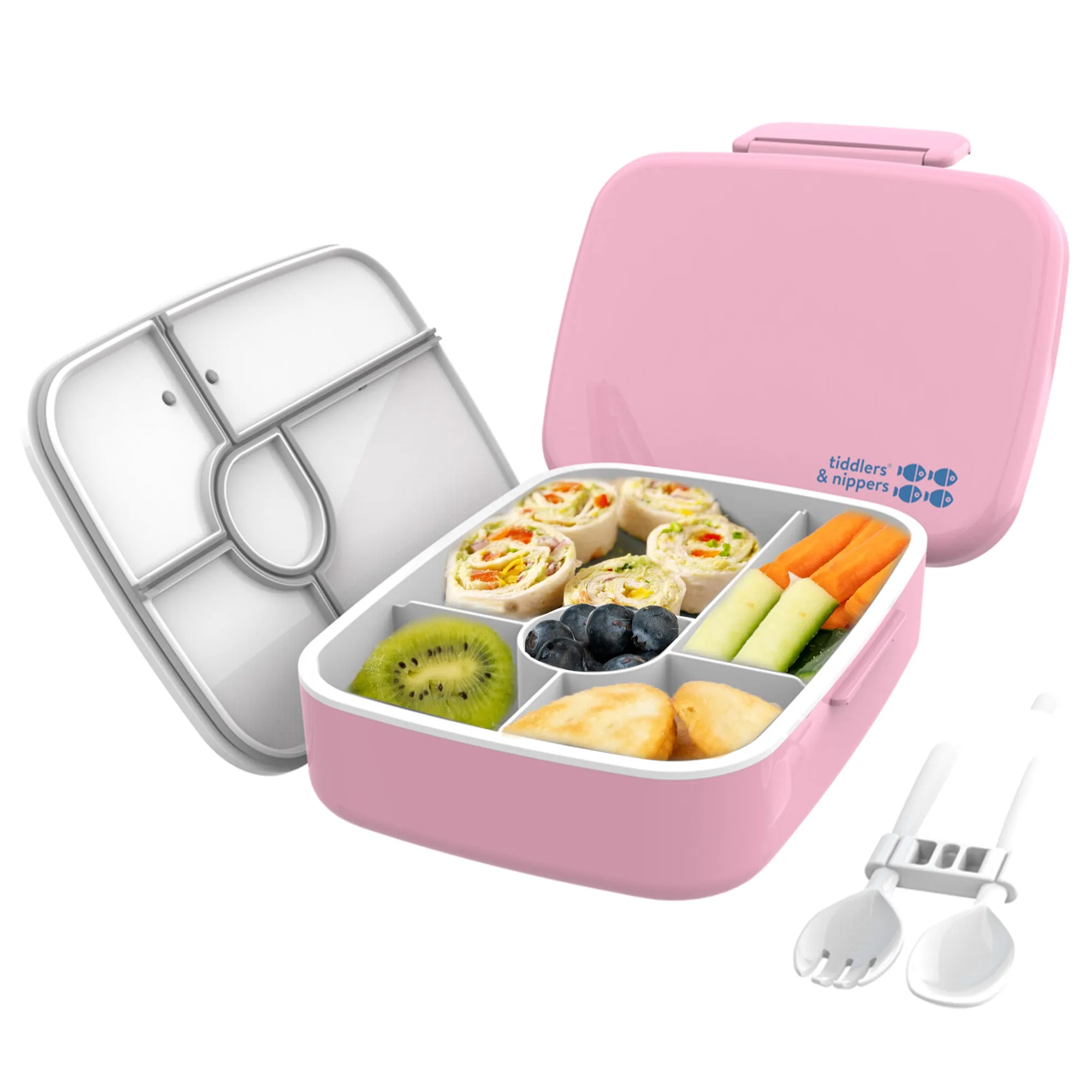 5 Compartment Lunch / Bento Box for Kids & Adults! | Includes Cutlery - Fork & Spoon | Leak-Proof & BPA-Free | Microwave, Freezer & Dishwasher Safe