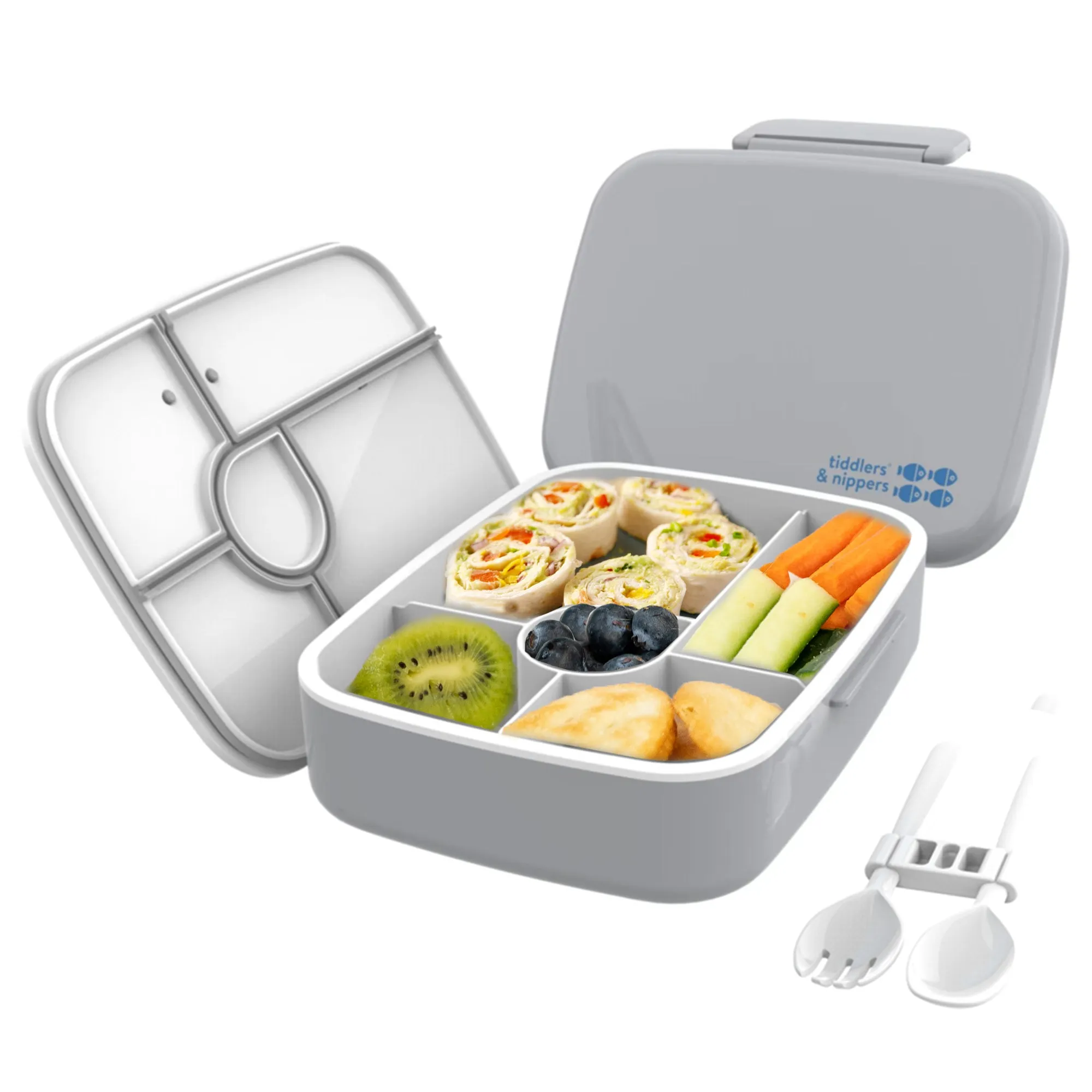 5 Compartment Lunch / Bento Box for Kids & Adults! | Includes Cutlery - Fork & Spoon | Leak-Proof & BPA-Free | Microwave, Freezer & Dishwasher Safe