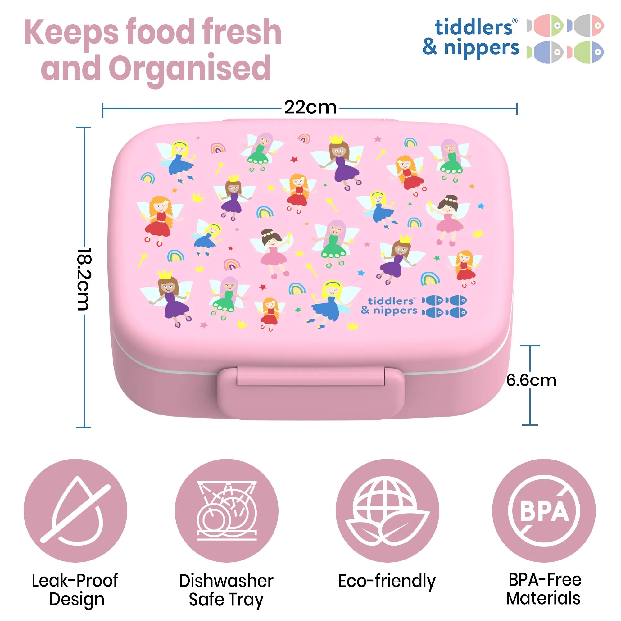 5 Compartment Lunch / Bento Box for Kids & Adults! | Includes Cutlery - Fork & Spoon | Leak-Proof & BPA-Free | Microwave, Freezer & Dishwasher Safe