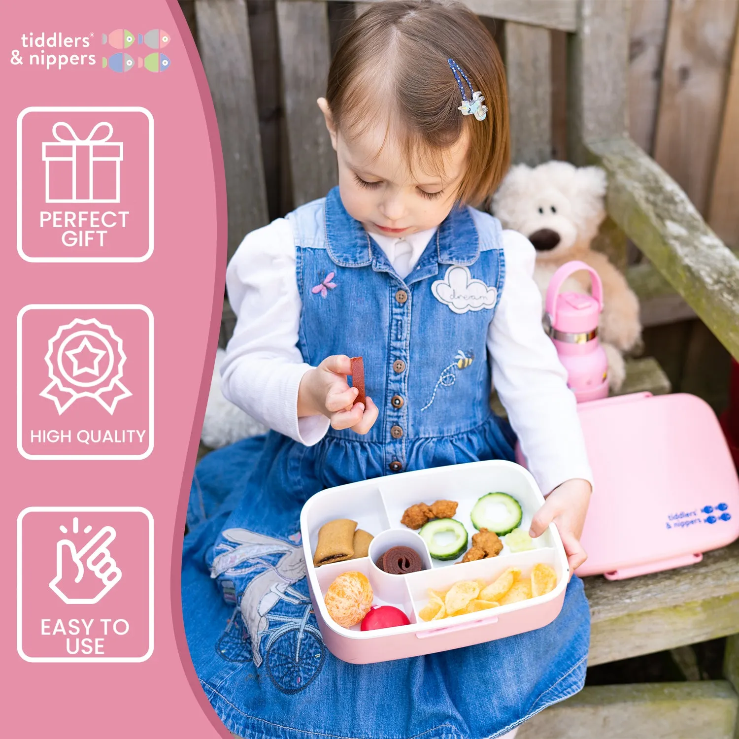 5 Compartment Lunch / Bento Box for Kids & Adults! | Includes Cutlery - Fork & Spoon | Leak-Proof & BPA-Free | Microwave, Freezer & Dishwasher Safe