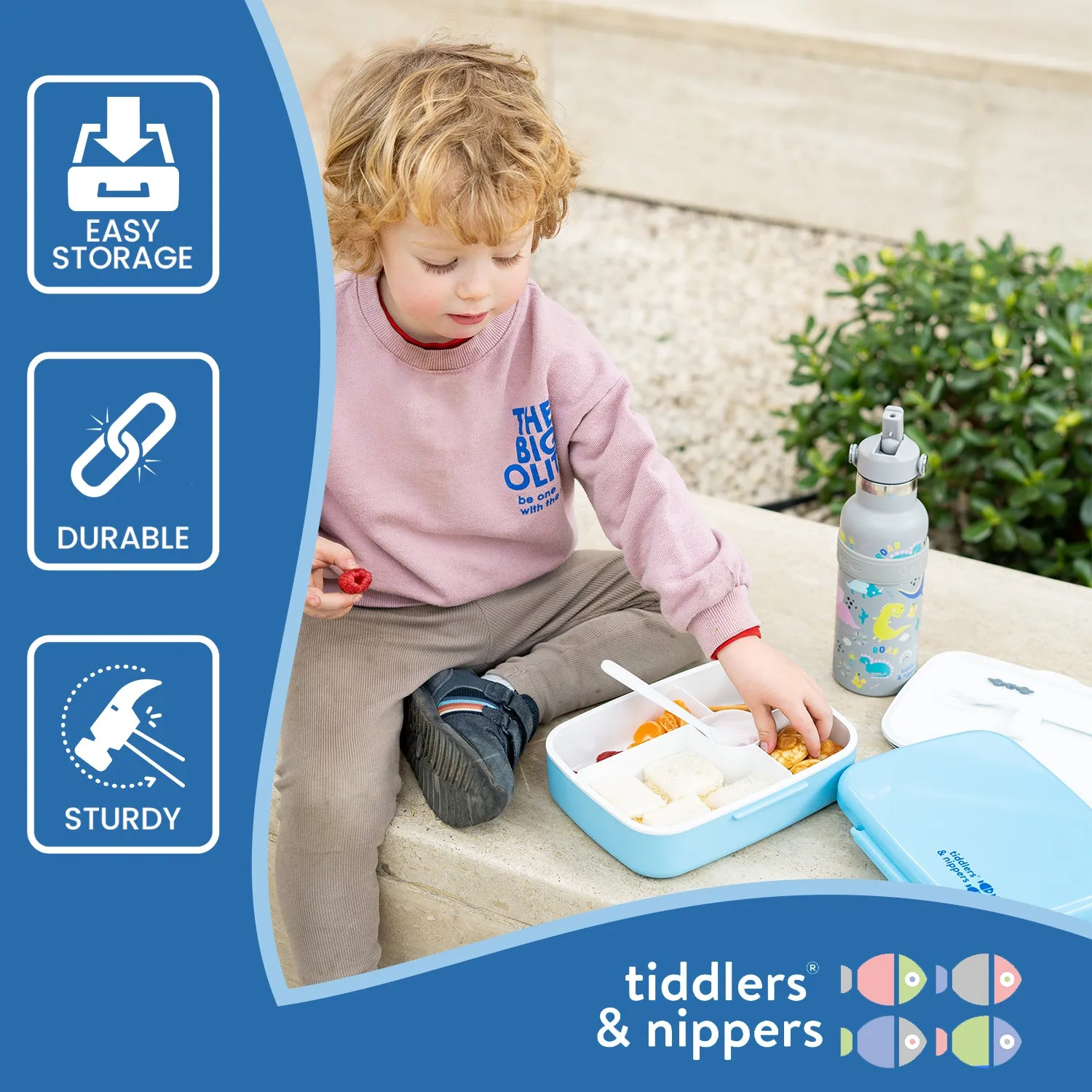 5 Compartment Lunch / Bento Box for Kids & Adults! | Includes Cutlery - Fork & Spoon | Leak-Proof & BPA-Free | Microwave, Freezer & Dishwasher Safe