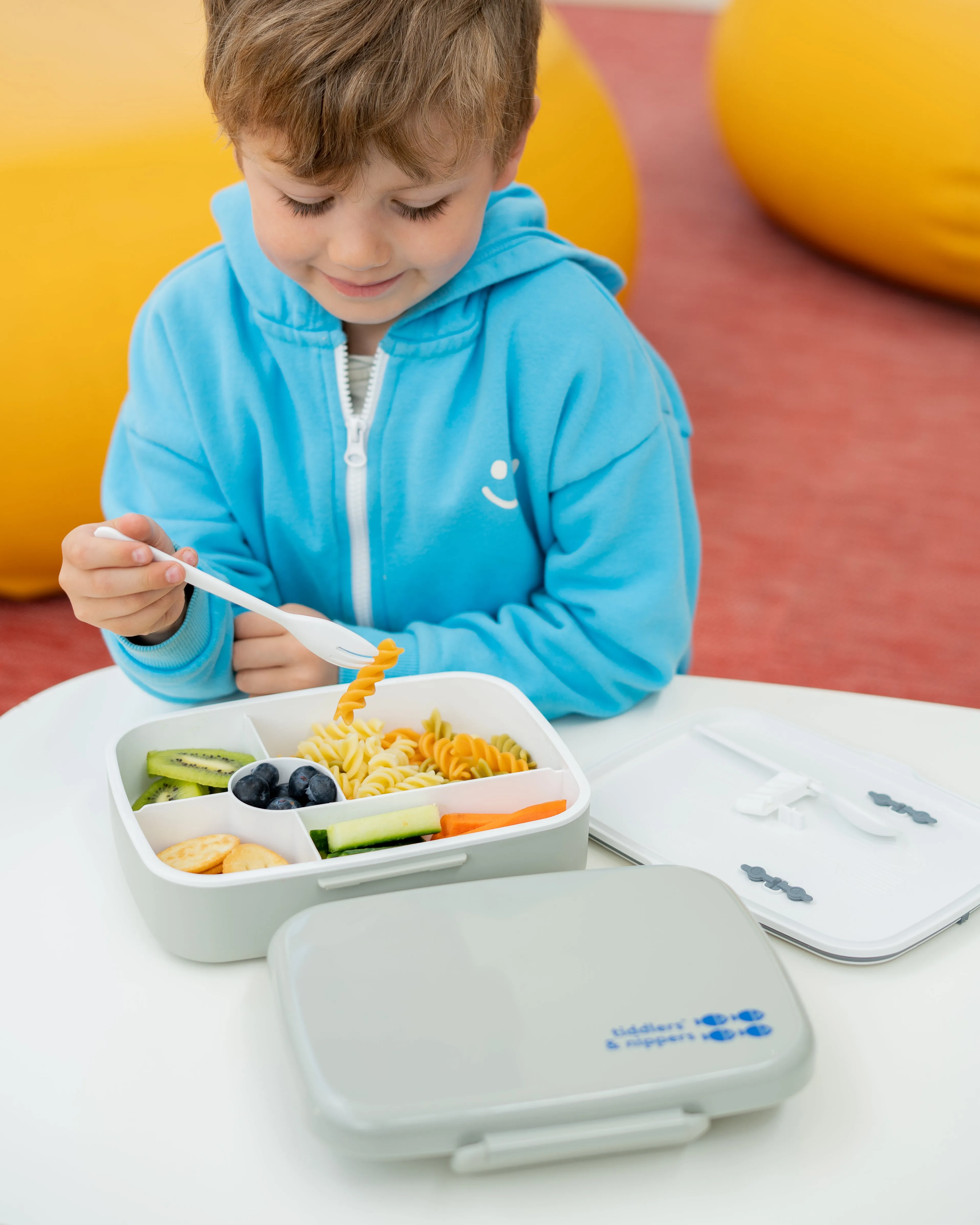 5 Compartment Lunch / Bento Box for Kids & Adults! | Includes Cutlery - Fork & Spoon | Leak-Proof & BPA-Free | Microwave, Freezer & Dishwasher Safe