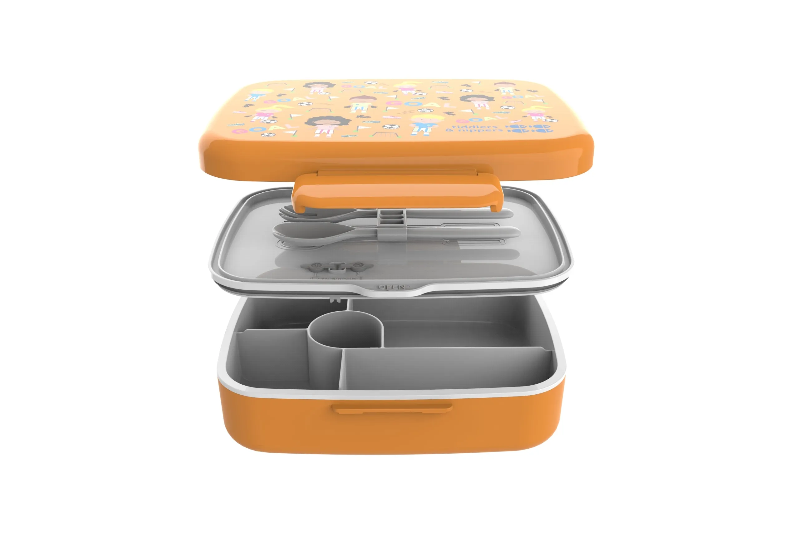 5 Compartment Lunch / Bento Box for Kids & Adults! | Includes Cutlery - Fork & Spoon | Leak-Proof & BPA-Free | Microwave, Freezer & Dishwasher Safe
