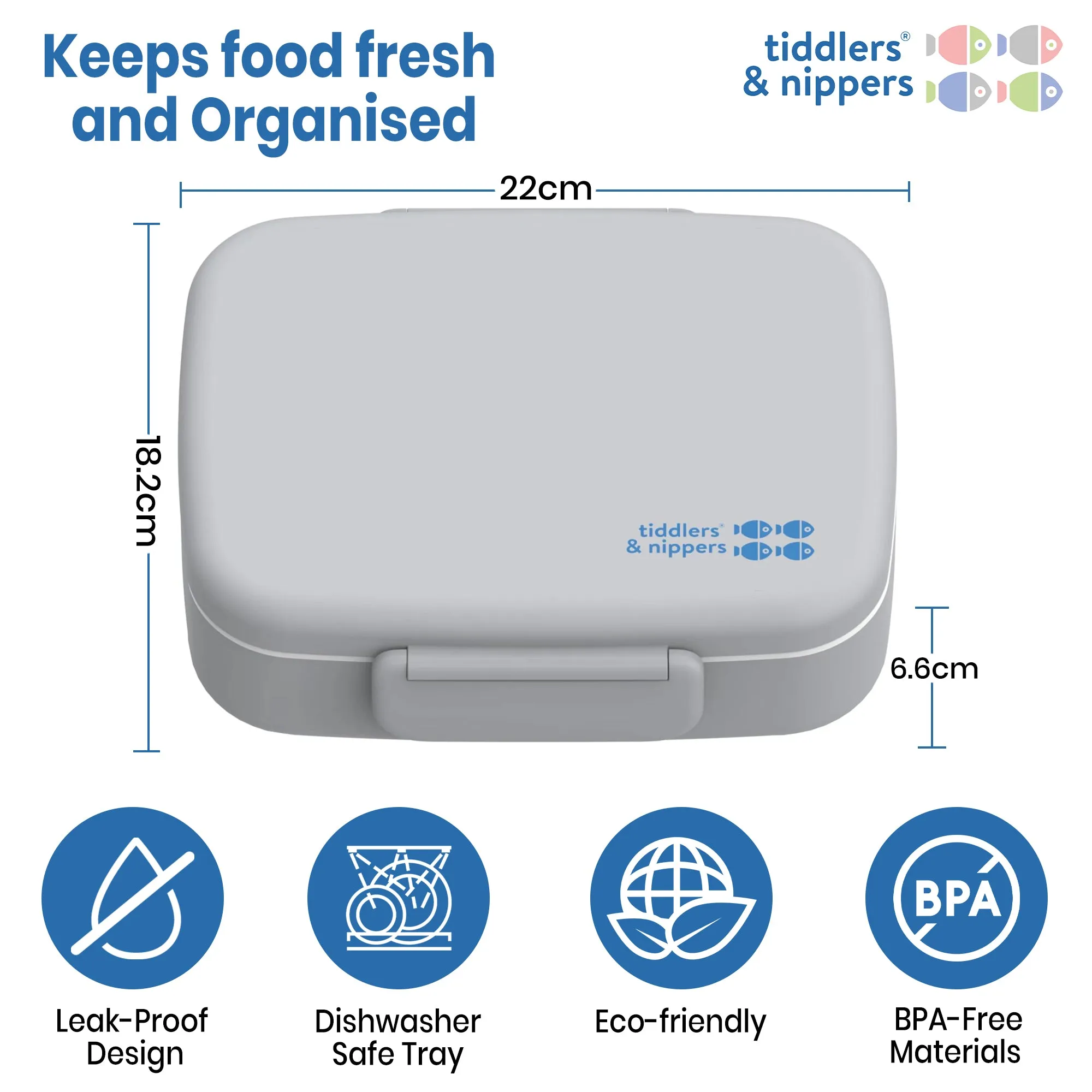 5 Compartment Lunch / Bento Box for Kids & Adults! | Includes Cutlery - Fork & Spoon | Leak-Proof & BPA-Free | Microwave, Freezer & Dishwasher Safe