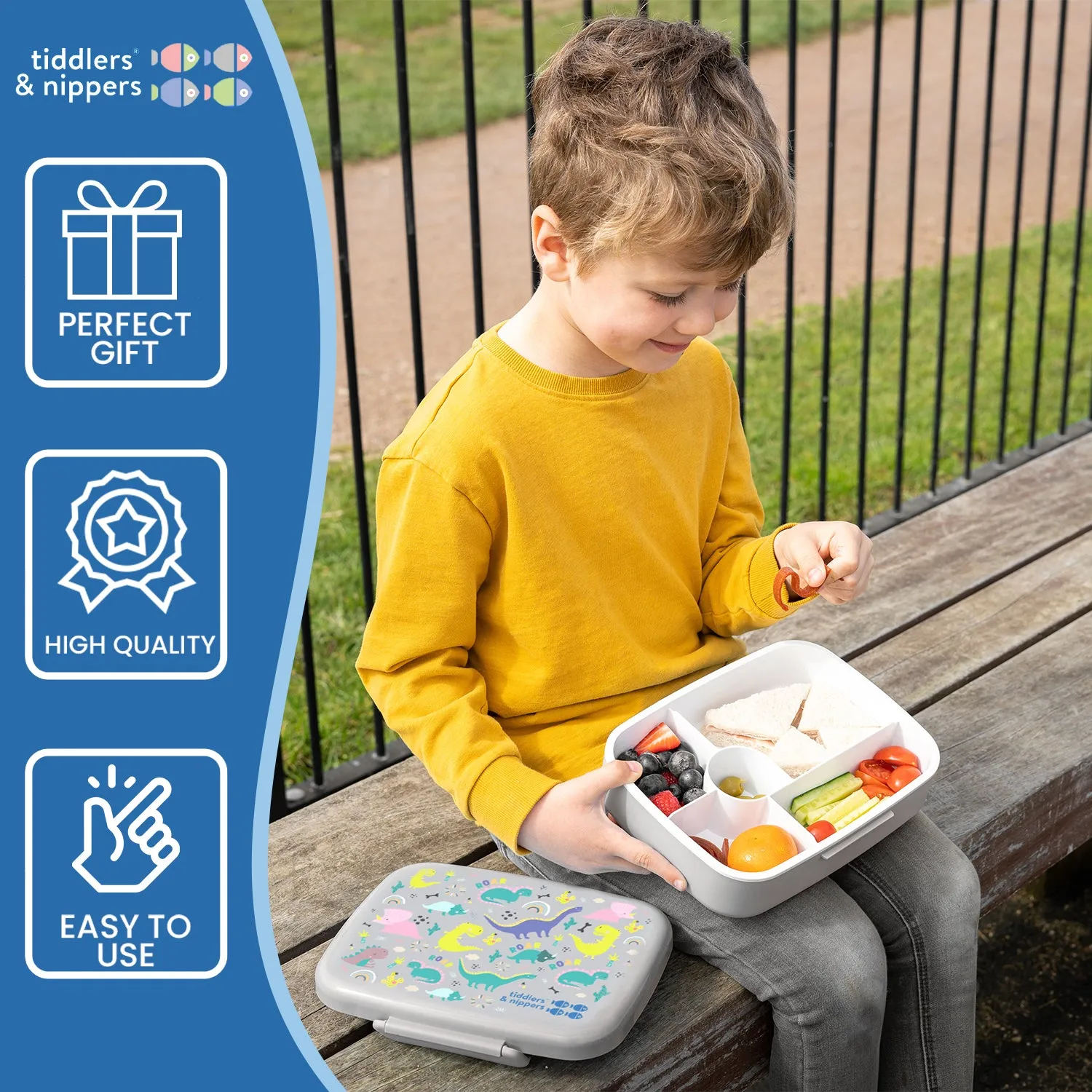 5 Compartment Lunch / Bento Box for Kids & Adults! | Includes Cutlery - Fork & Spoon | Leak-Proof & BPA-Free | Microwave, Freezer & Dishwasher Safe