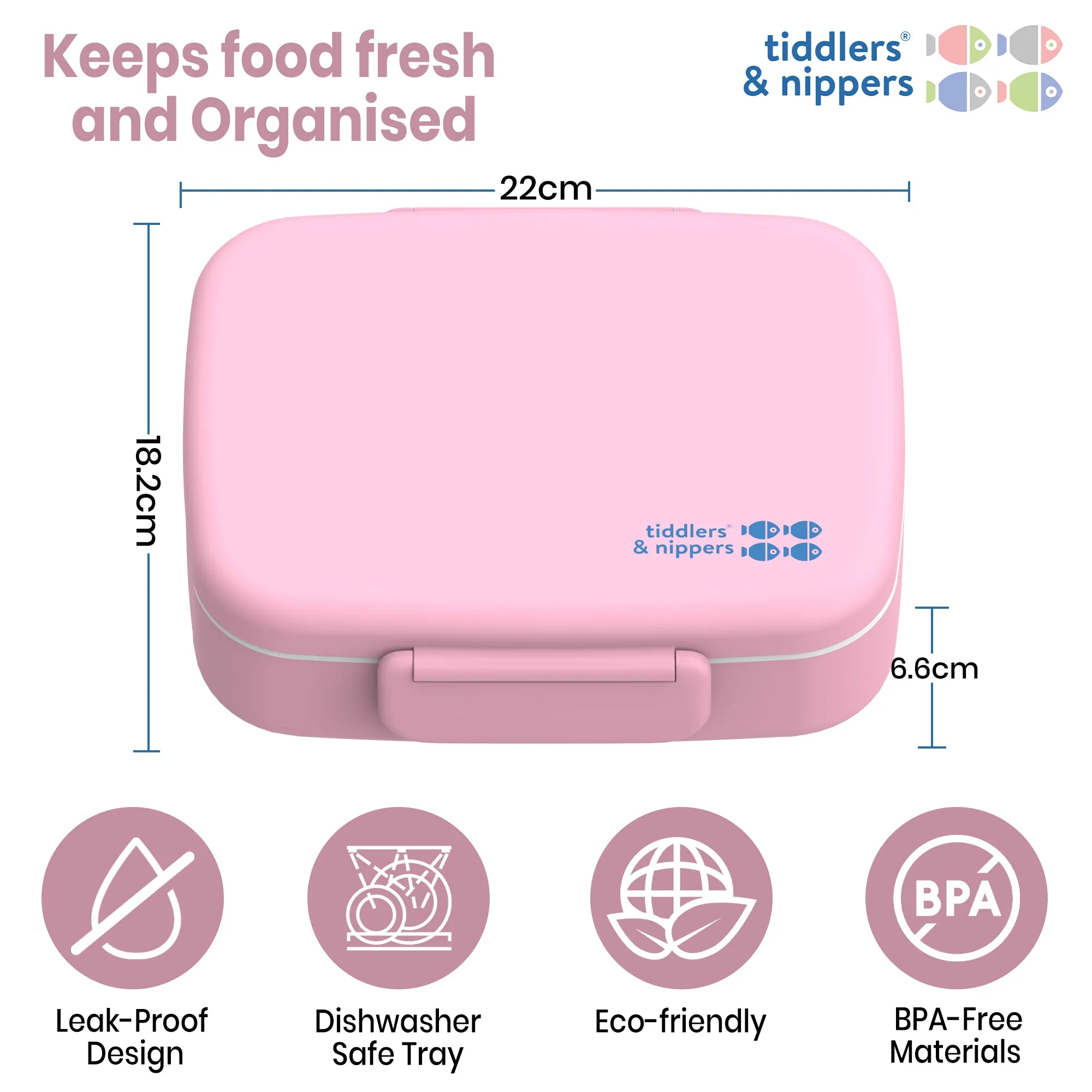 5 Compartment Lunch / Bento Box for Kids & Adults! | Includes Cutlery - Fork & Spoon | Leak-Proof & BPA-Free | Microwave, Freezer & Dishwasher Safe