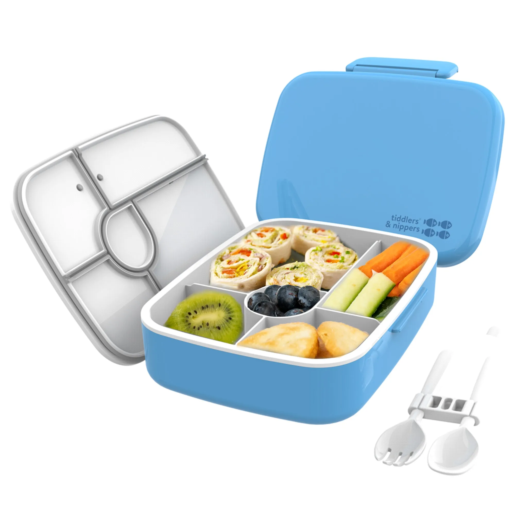 5 Compartment Lunch / Bento Box for Kids & Adults! | Includes Cutlery - Fork & Spoon | Leak-Proof & BPA-Free | Microwave, Freezer & Dishwasher Safe