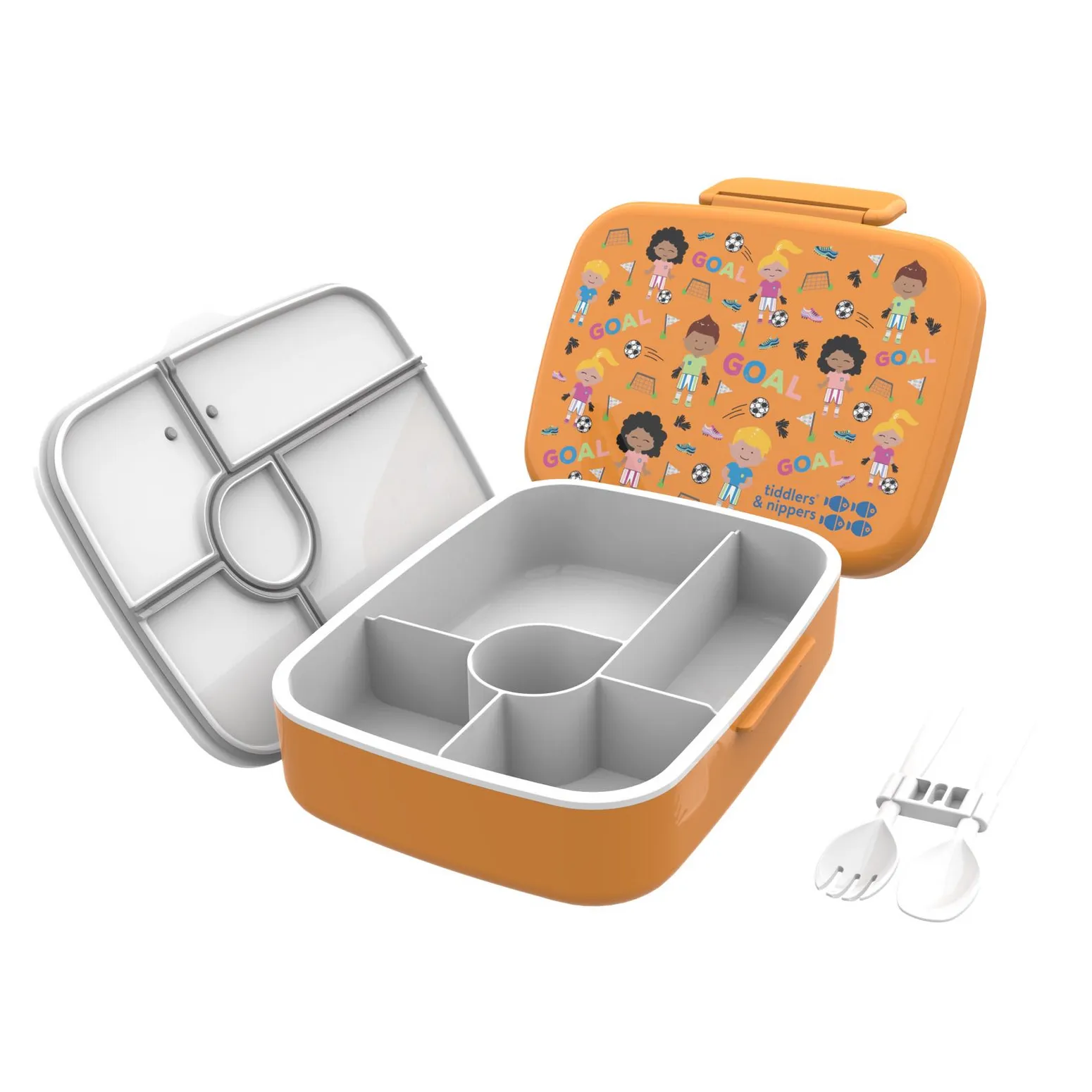 5 Compartment Lunch / Bento Box for Kids & Adults! | Includes Cutlery - Fork & Spoon | Leak-Proof & BPA-Free | Microwave, Freezer & Dishwasher Safe