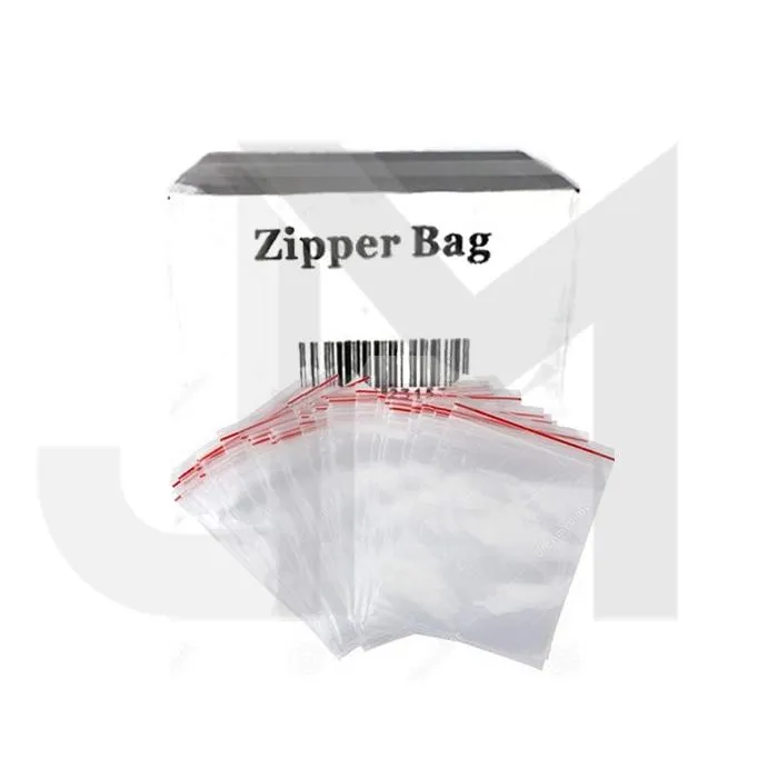 5 x Zipper Branded 70mm x 70mm Clear Baggies