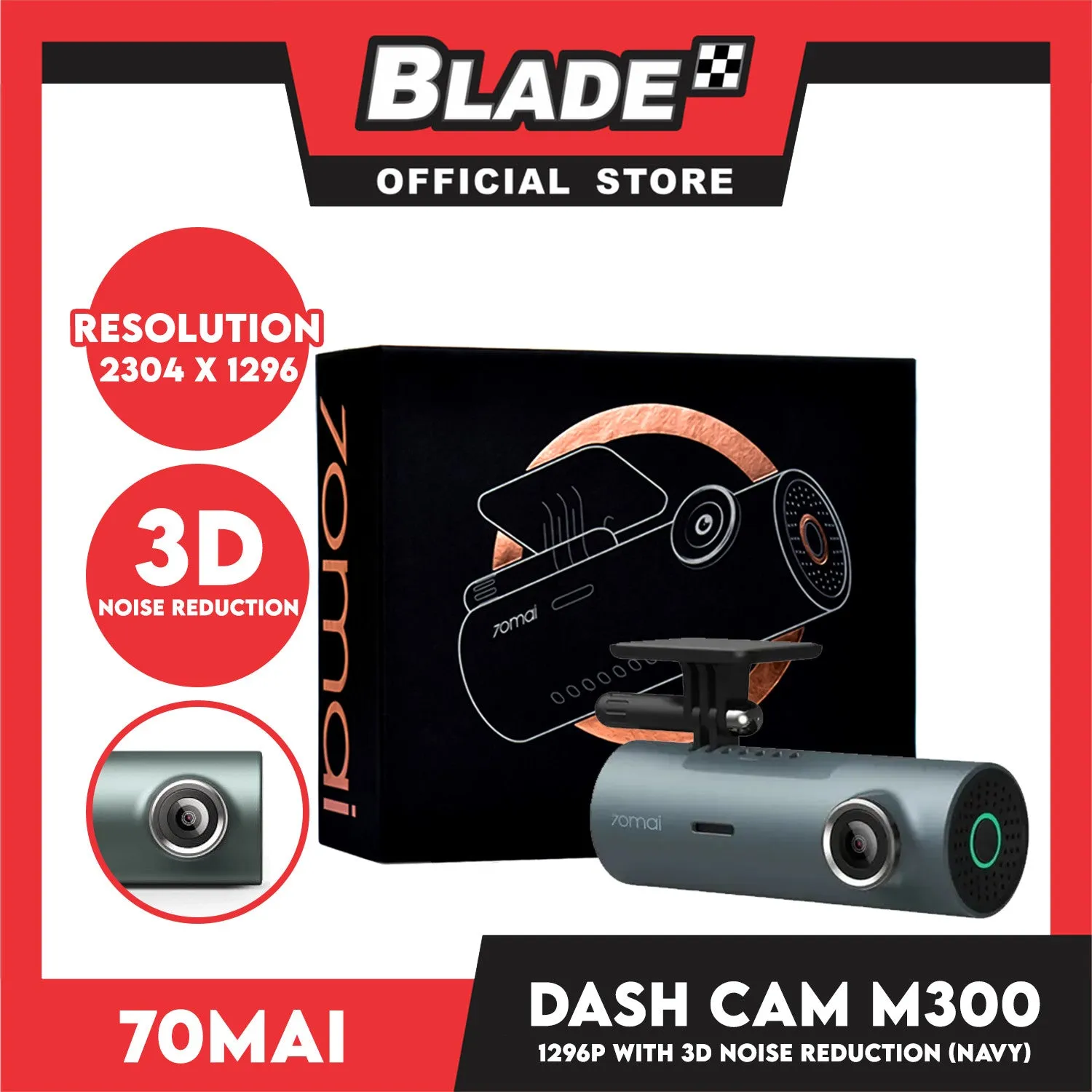 70mai Dash Cam M300 (Navy)