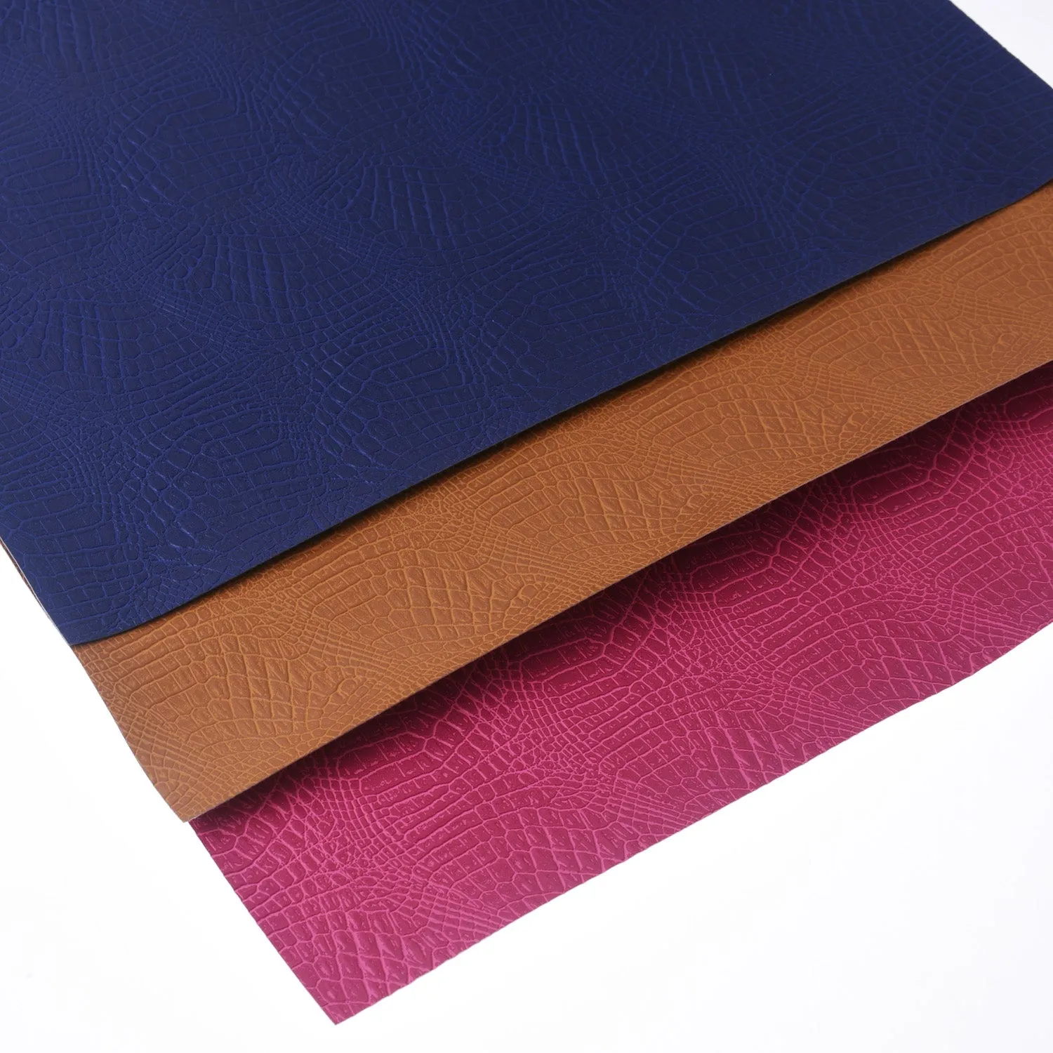 8*12" Crocodile pattern Faux leather sheets PVC Leather Fabric Sheets for bag keychain 1pcs 102650