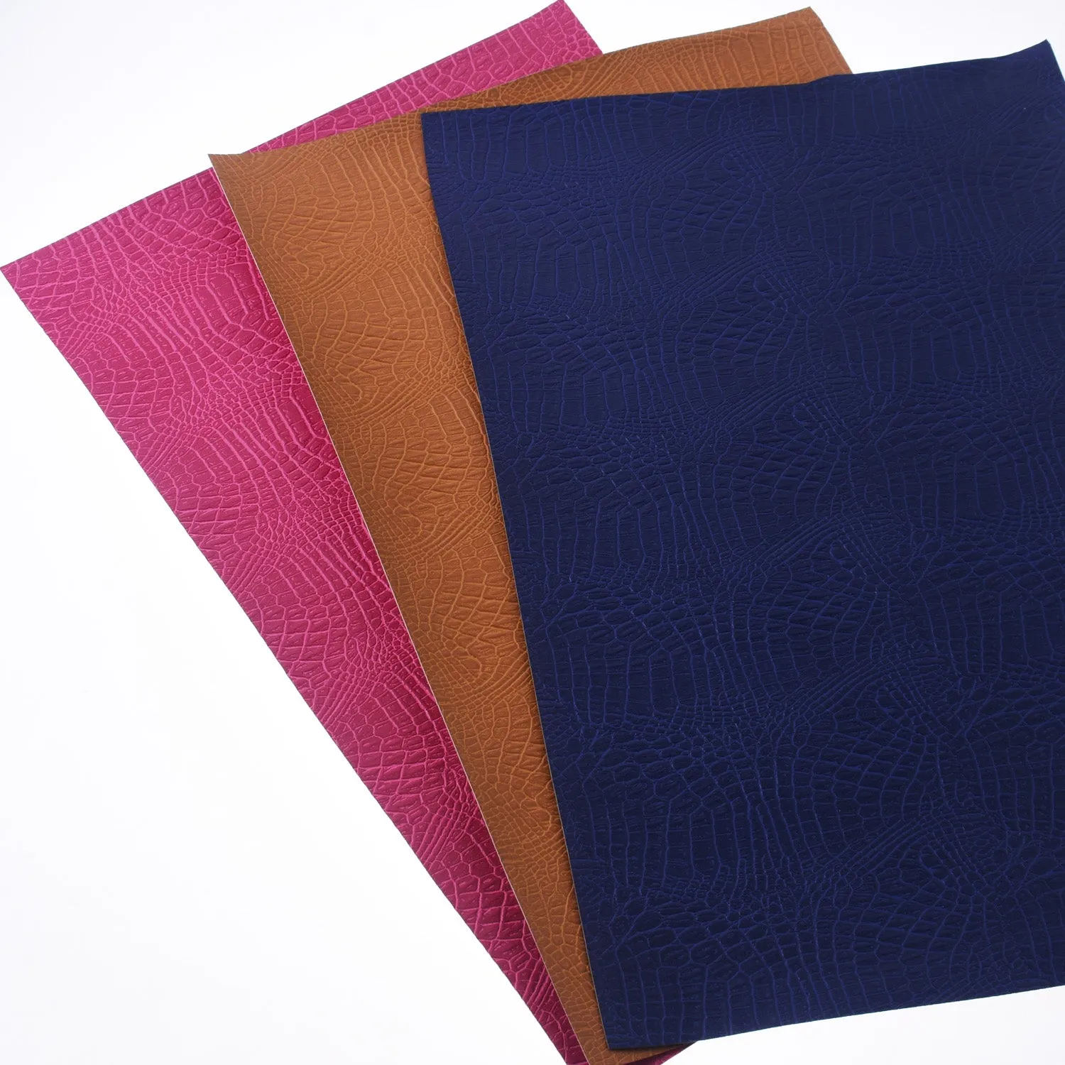 8*12" Crocodile pattern Faux leather sheets PVC Leather Fabric Sheets for bag keychain 1pcs 102650