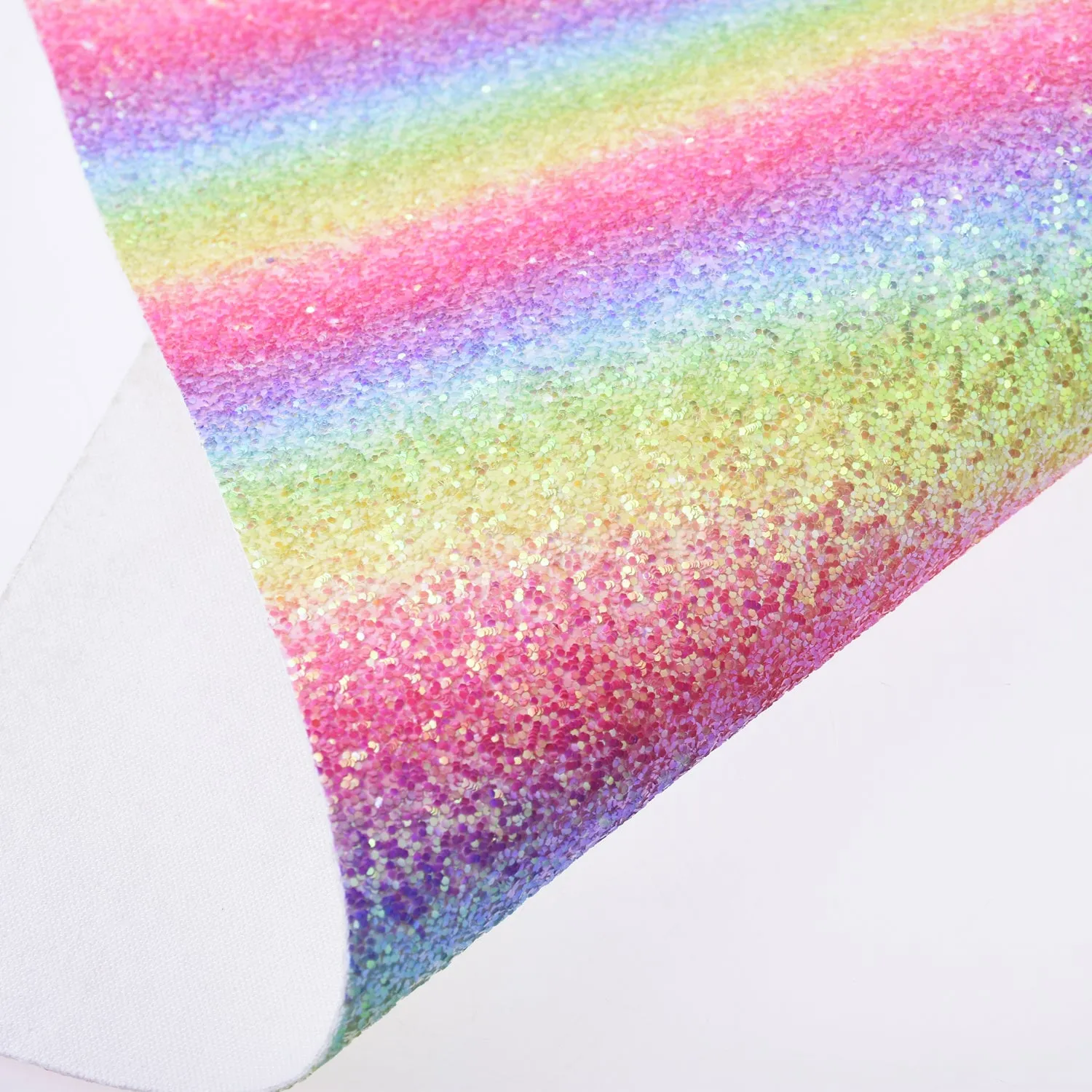 8*12" Glitter Faux leather sheets Rainbow Leather Sheets PU fabric Sheets DIY hair bow jewelry making 1pcs 102625