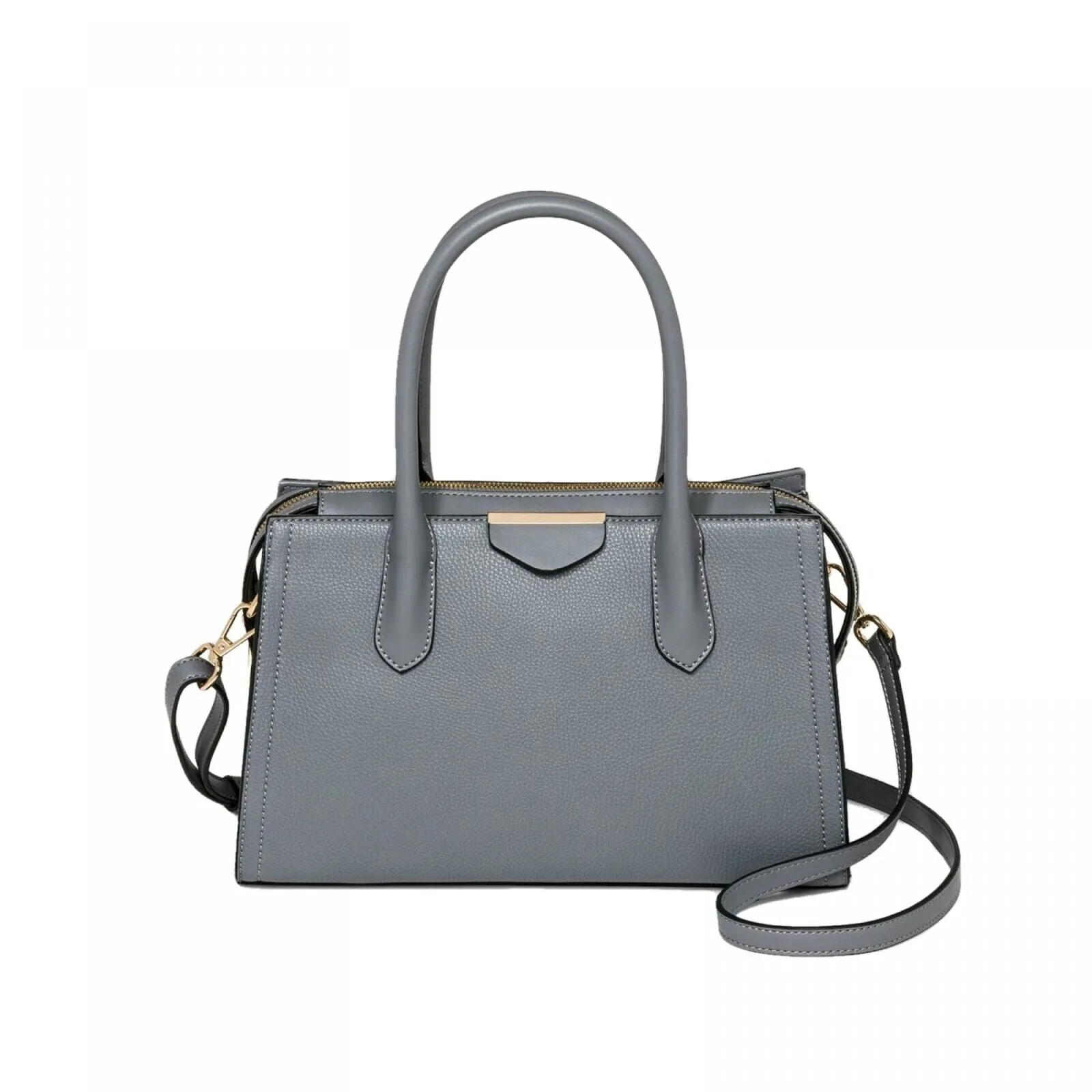 A New Day Zip Faux Leather Closure Satchel Handbag Purse