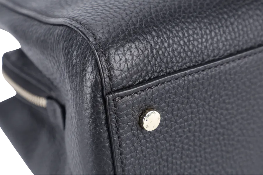 AIGNER IVY 2WAY BAG MEDIUM BLACK LEATHER WITH DUST COVER