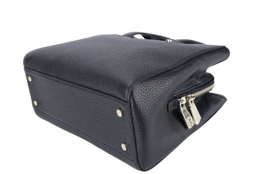 AIGNER IVY 2WAY BAG MEDIUM BLACK LEATHER WITH DUST COVER