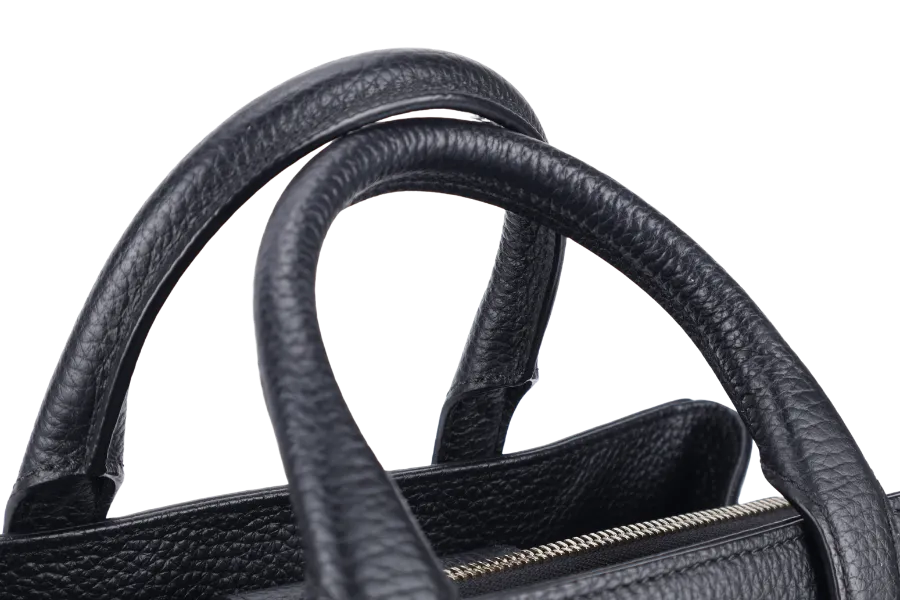 AIGNER IVY 2WAY BAG MEDIUM BLACK LEATHER WITH DUST COVER