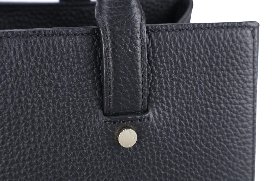AIGNER IVY 2WAY BAG MEDIUM BLACK LEATHER WITH DUST COVER