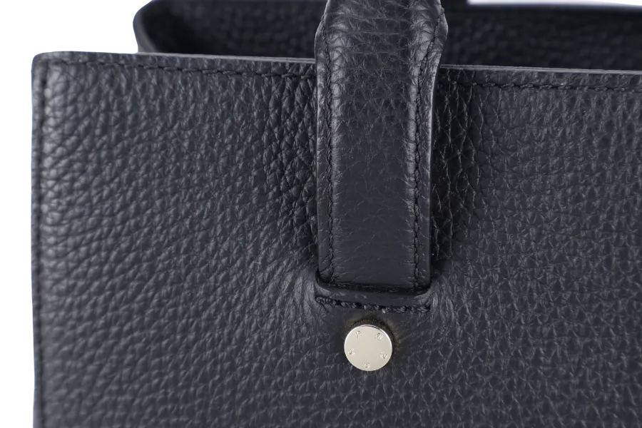 AIGNER IVY 2WAY BAG MEDIUM BLACK LEATHER WITH DUST COVER