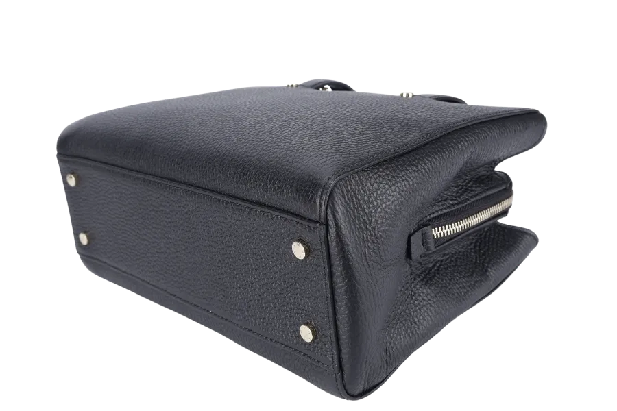 AIGNER IVY 2WAY BAG MEDIUM BLACK LEATHER WITH DUST COVER