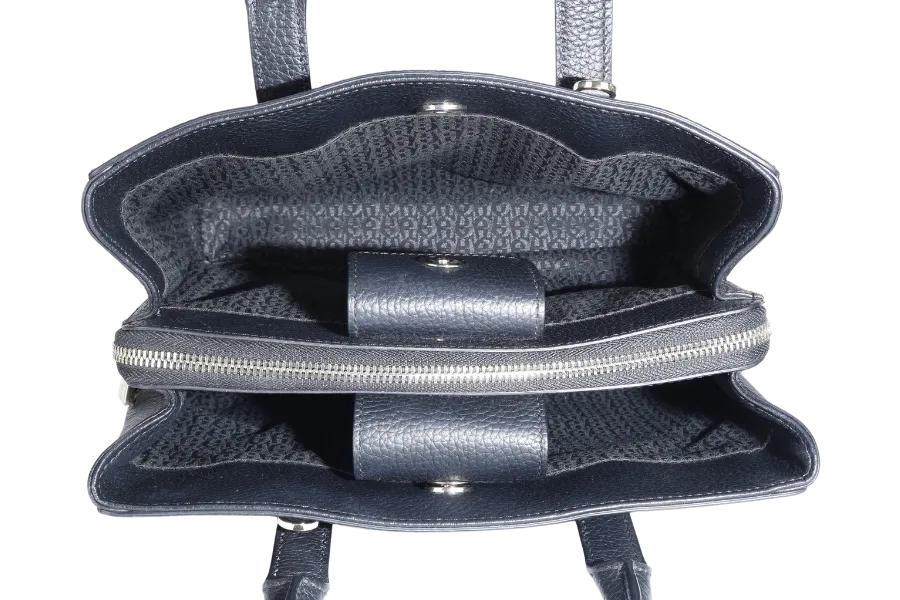 AIGNER IVY 2WAY BAG MEDIUM BLACK LEATHER WITH DUST COVER