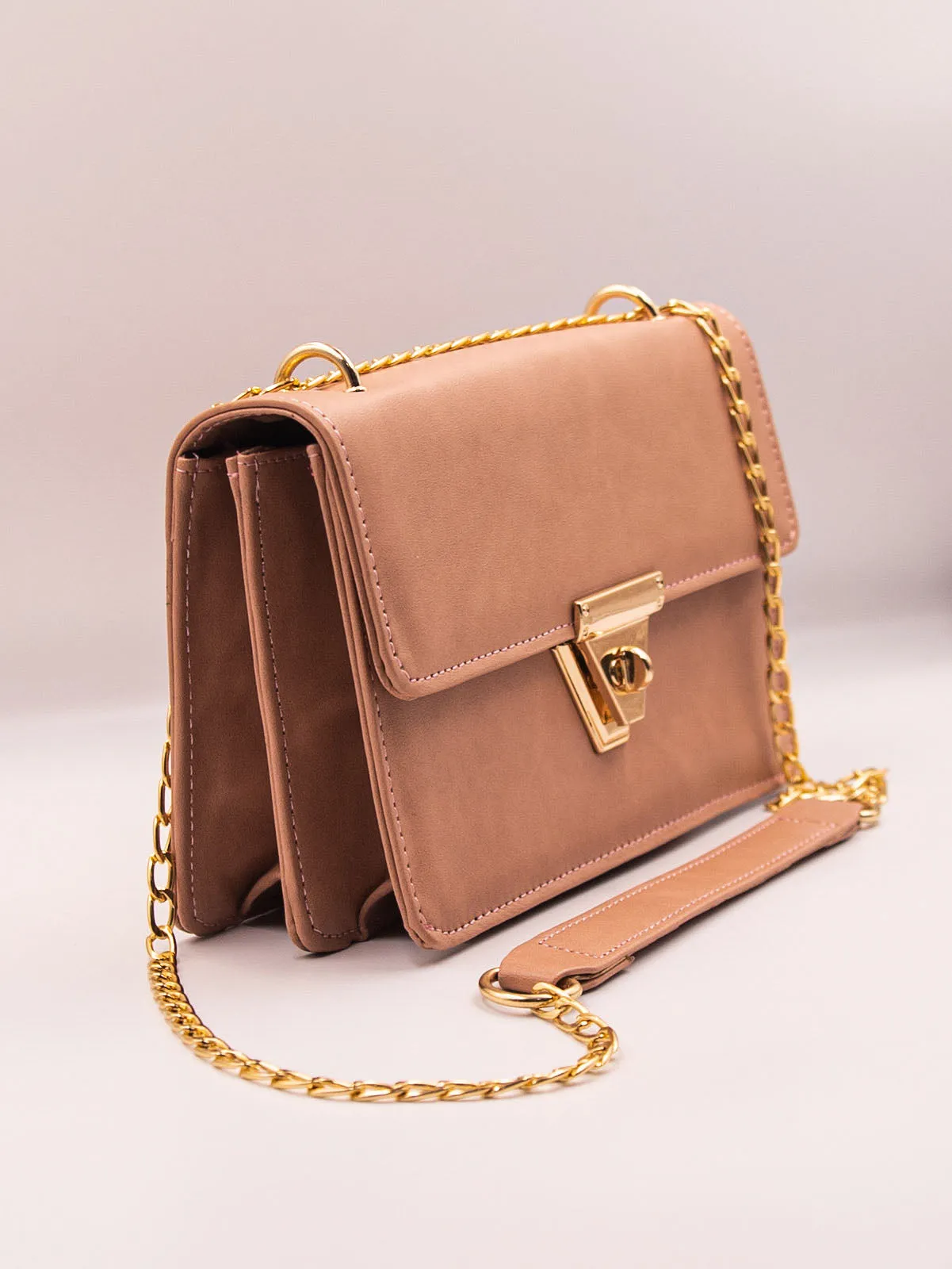Alexandra Twist Lock Satchel Bag - Peach - FD ⚡