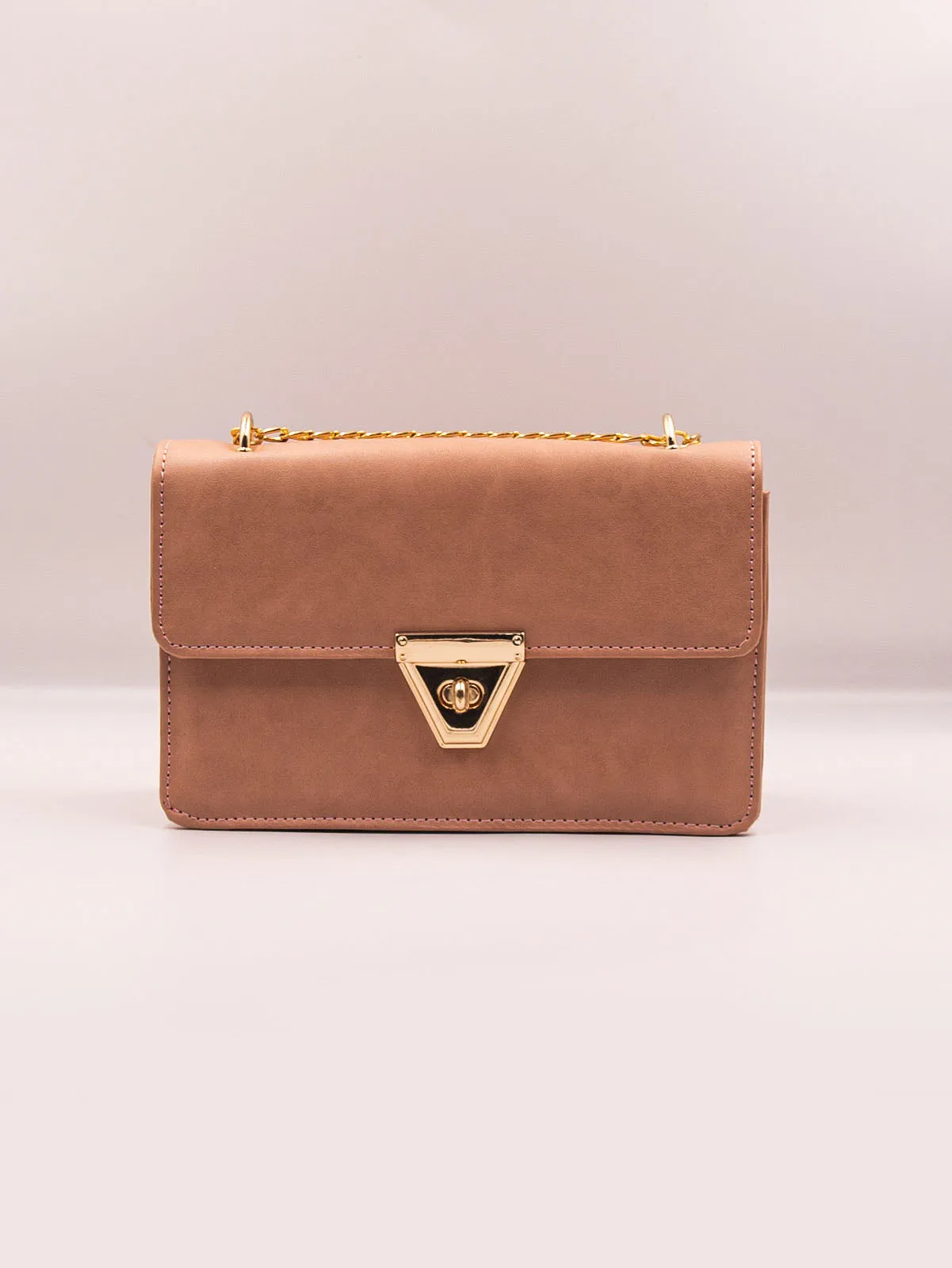 Alexandra Twist Lock Satchel Bag - Peach - FD ⚡