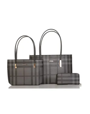 Alina's 3pc Plaid Handbag Set - ONLINE ONLY