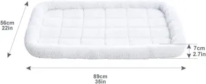 Amazon Basics Faux Sherpa Padded Bolster Dog & Pet Bed - 2 Sizes, free 9rolls Dog Waste Bags