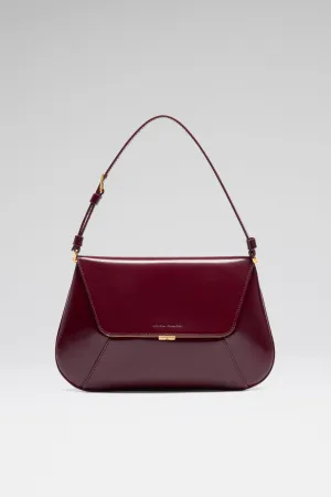 Ami Shoulder Bag Wine Spazzolato And Gold Hardware