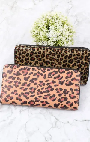 ANIMAL PRINTED SINGLE ZIPPER WALLET