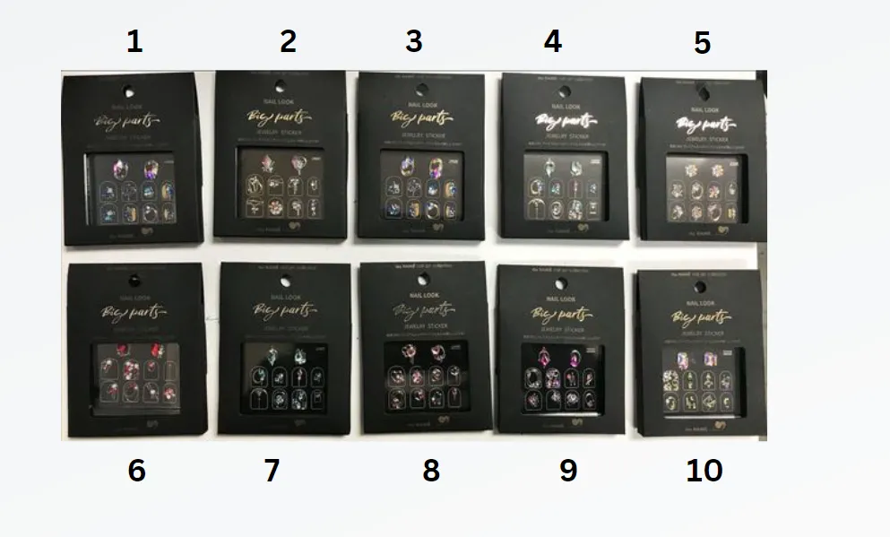 Artdone 10 boxes Nail Rhinestones, Nail Gems Nail Diamonds, Nail Art Studs Nail Crystals Nail Sequins for Nails Kit for Nail Art Supplies Accessories #16