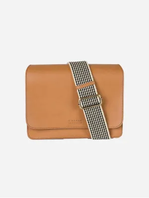 Audrey Apple Leather Vegan Crossbody | Brown